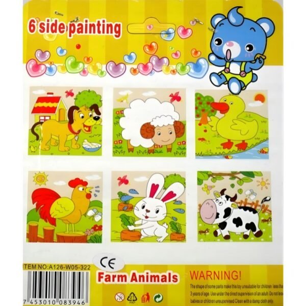 6 in 1 Cube Puzzle – Farm Animals