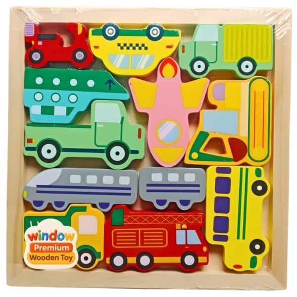 Wooden Set Puzzle Vehicle