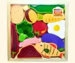 Wooden Box set puzzle Veg
