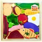 Wooden Box set puzzle Veg