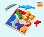 Wooden Sea Animal Set Puzzle 🐳🦀