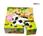 6 in 1 Cube Puzzle – Farm Animals - Image 5
