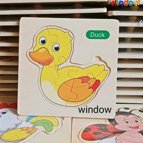 6 Part Wooden Puzzle - Duck