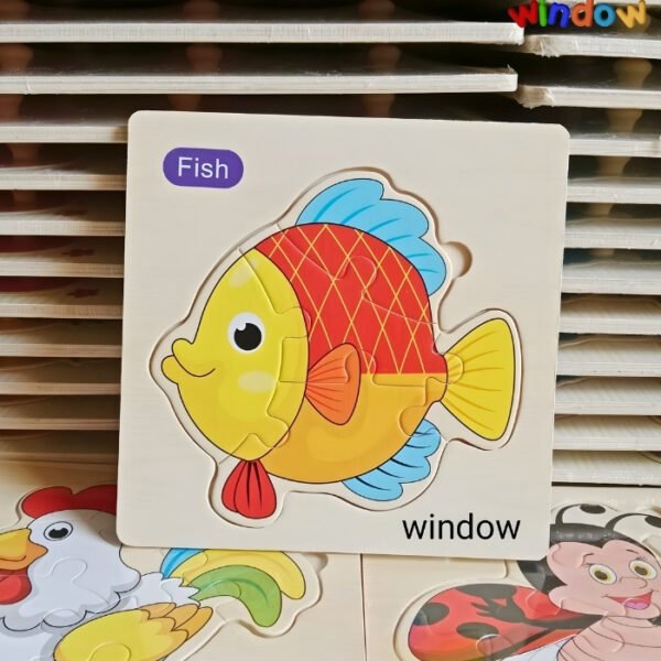 6 Part Wooden Puzzle - Fish