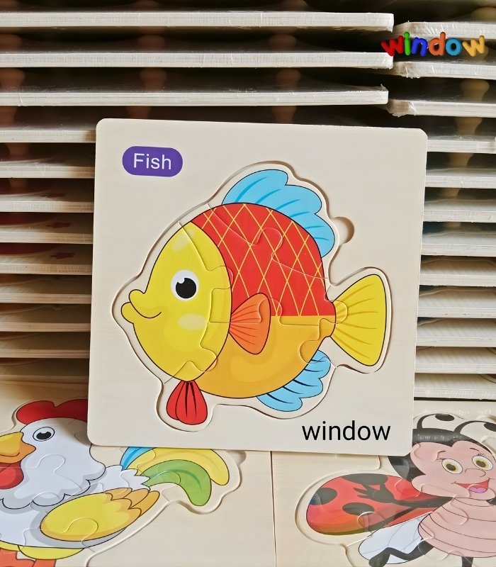 6 Part Wooden Puzzle - Fish