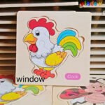 6 Part Wooden Puzzle – Cock