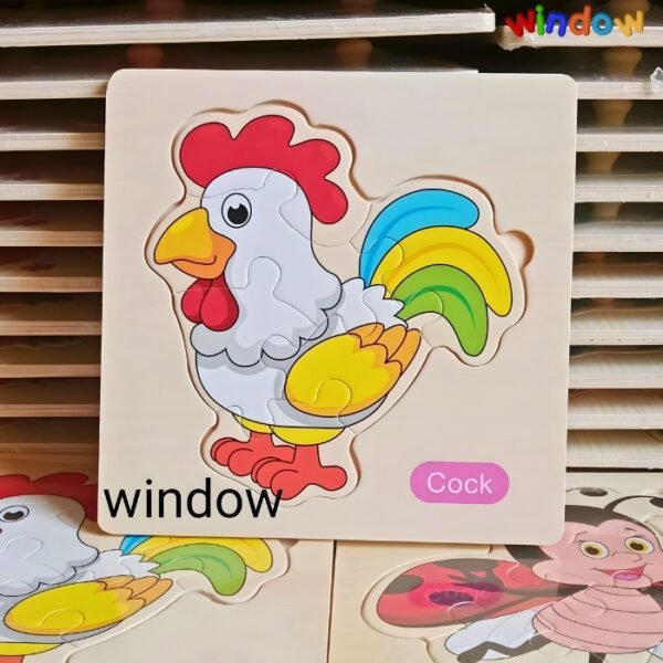 6 Part Wooden Puzzle – Cock