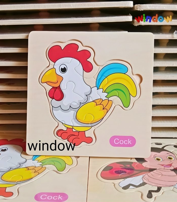 6 Part Wooden Puzzle – Cock