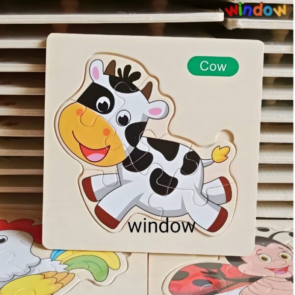 6 Part Wooden Puzzle – Cow