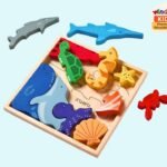 Wooden Box set puzzle Sea animal