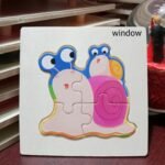 4 Part Wooden Puzzle snail