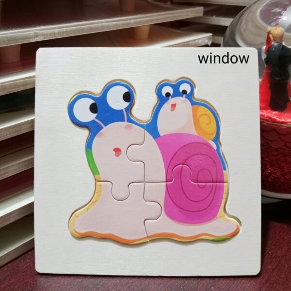 4 Part Wooden Puzzle snail