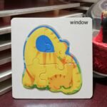 4 Part Wooden Puzzle Dinosaur
