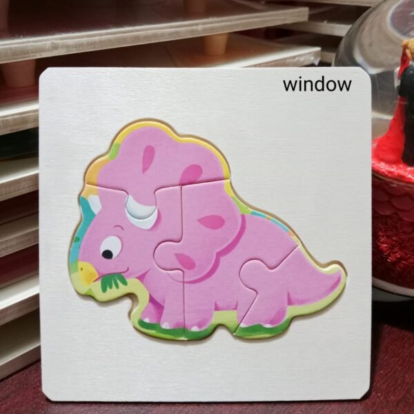 4 Part Wooden Puzzle Rabbit