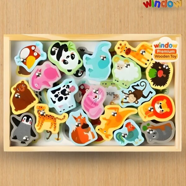 Magnetic Fishing Animal – Wooden Animal Puzzle