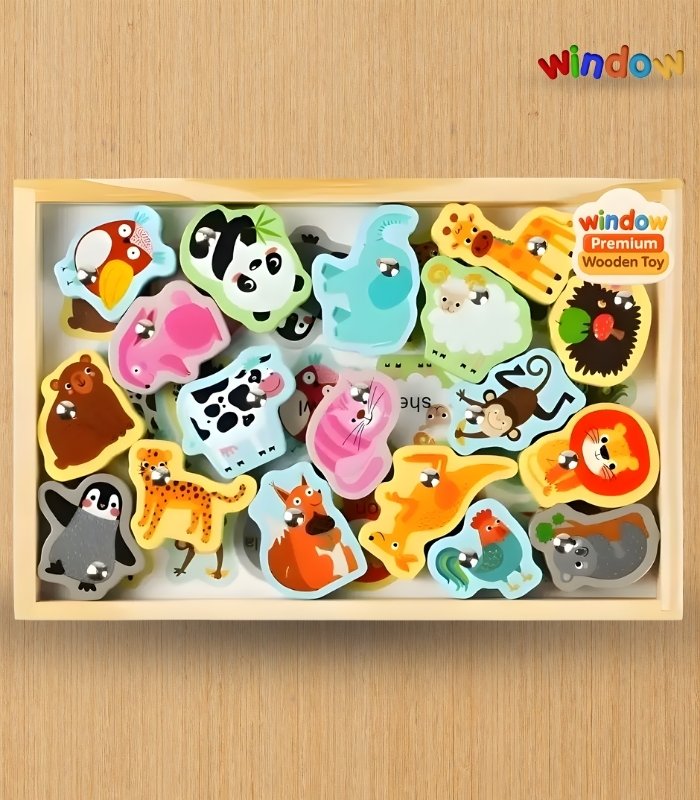 Magnetic Fishing Animal – Wooden Animal Puzzle