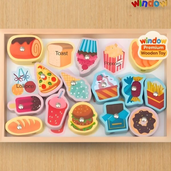 Magnetic Fishing (Food 1) – Wooden Food Puzzle