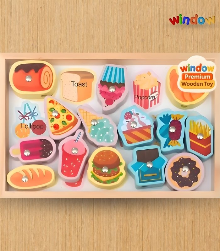 Magnetic Fishing (Food 1) – Wooden Food Puzzle