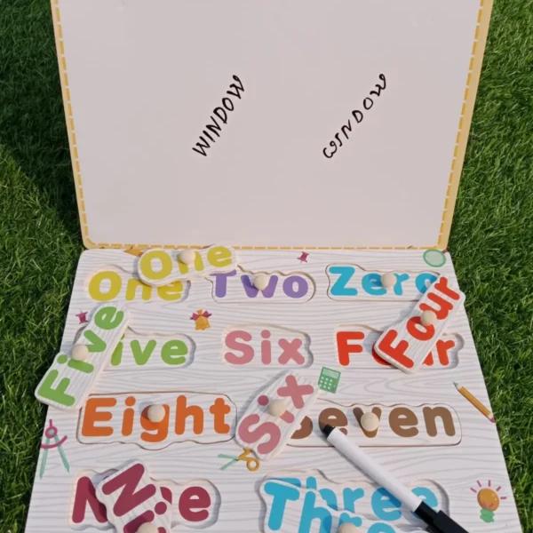 In word Number with writing board.