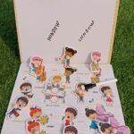 Playing puzzle with writing board.