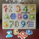 Wooden number puzzle . Level 1.