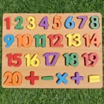 Number puzzle 1-20 red board