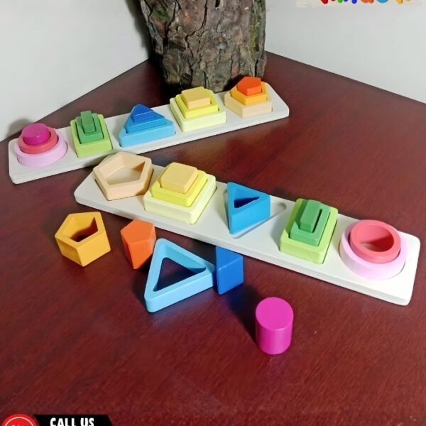 Wooden 5 tower shape