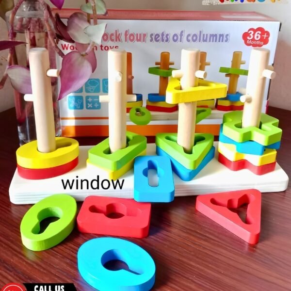 Wooden Four Sets of Columns