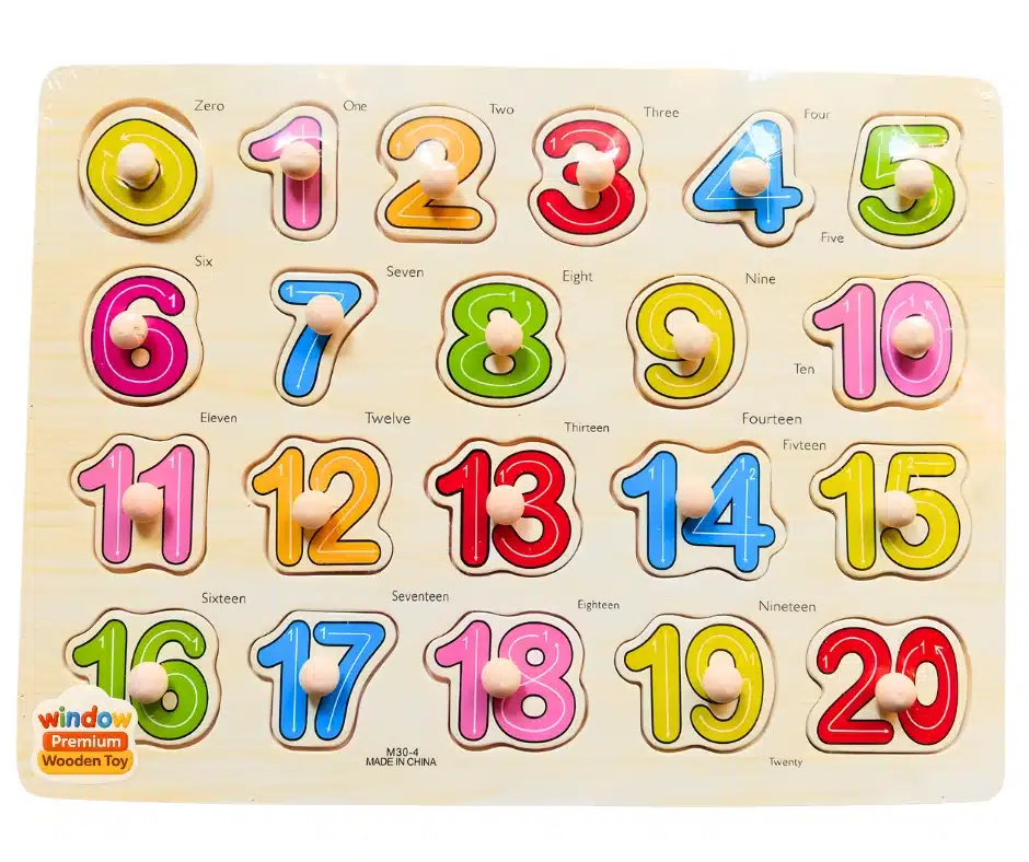 Wooden Number Board 0-20