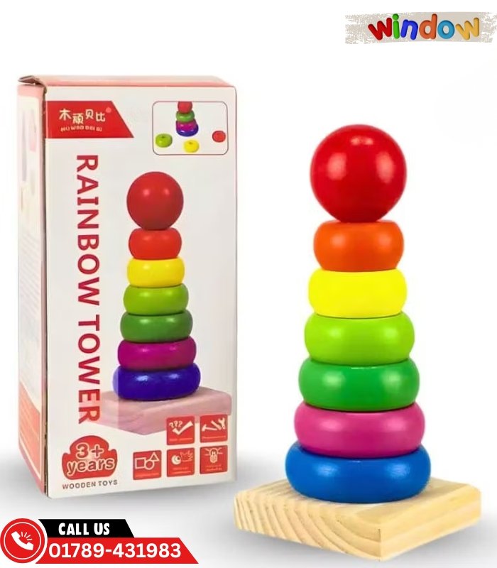 Wooden Rainbow Tower