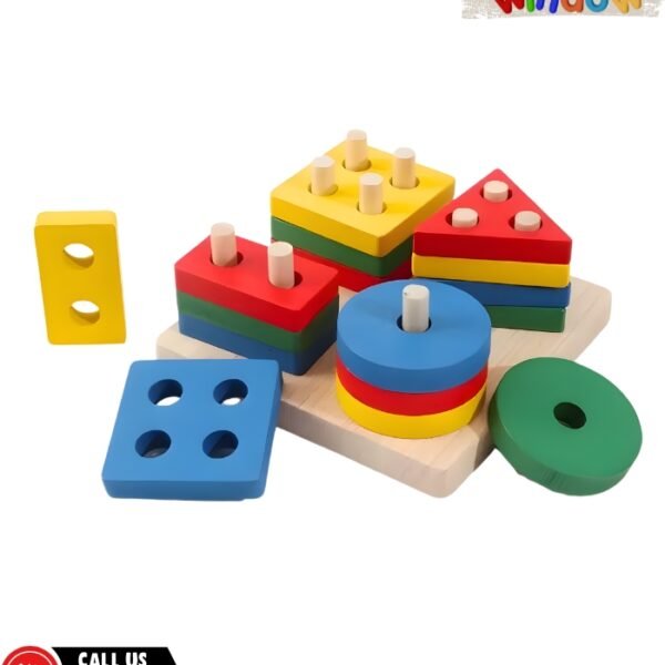 Wooden Square Shape - 4 Column