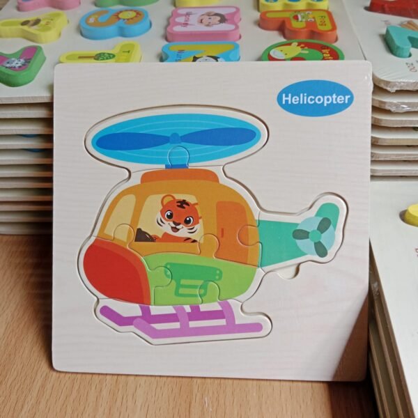 15cm Wooden puzzle New Helicopter