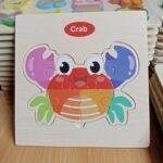15cm Wooden puzzle New crab