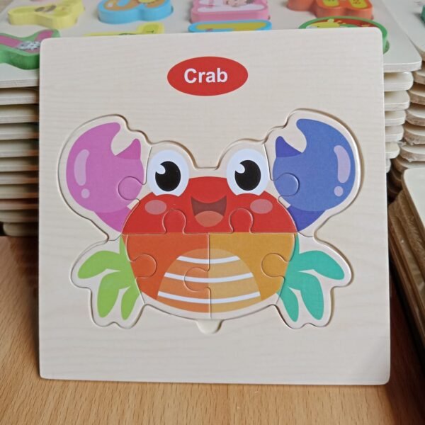 15cm Wooden puzzle New crab