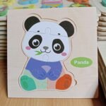 15cm Wooden puzzle New Panda