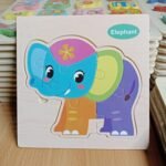 15cm Wooden puzzle New Elephant