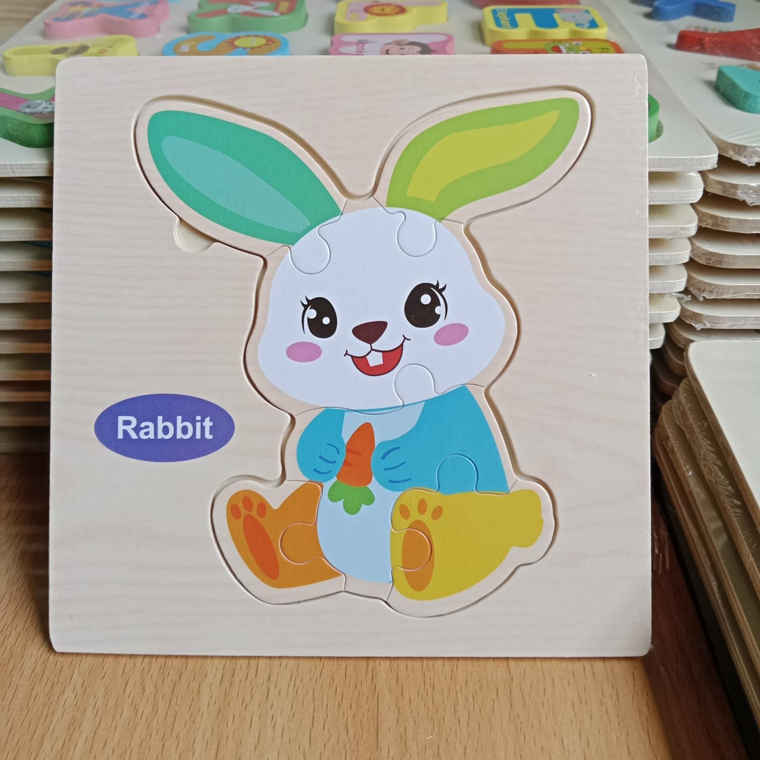 WhatsApp Image 2026-08-15 at 6.20.55 PM (1) 15cm Wooden puzzle New rabbit - Image 1