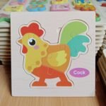 15cm Wooden puzzle New cock