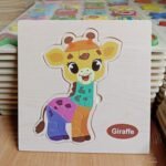15cm Wooden puzzle New Giraffe