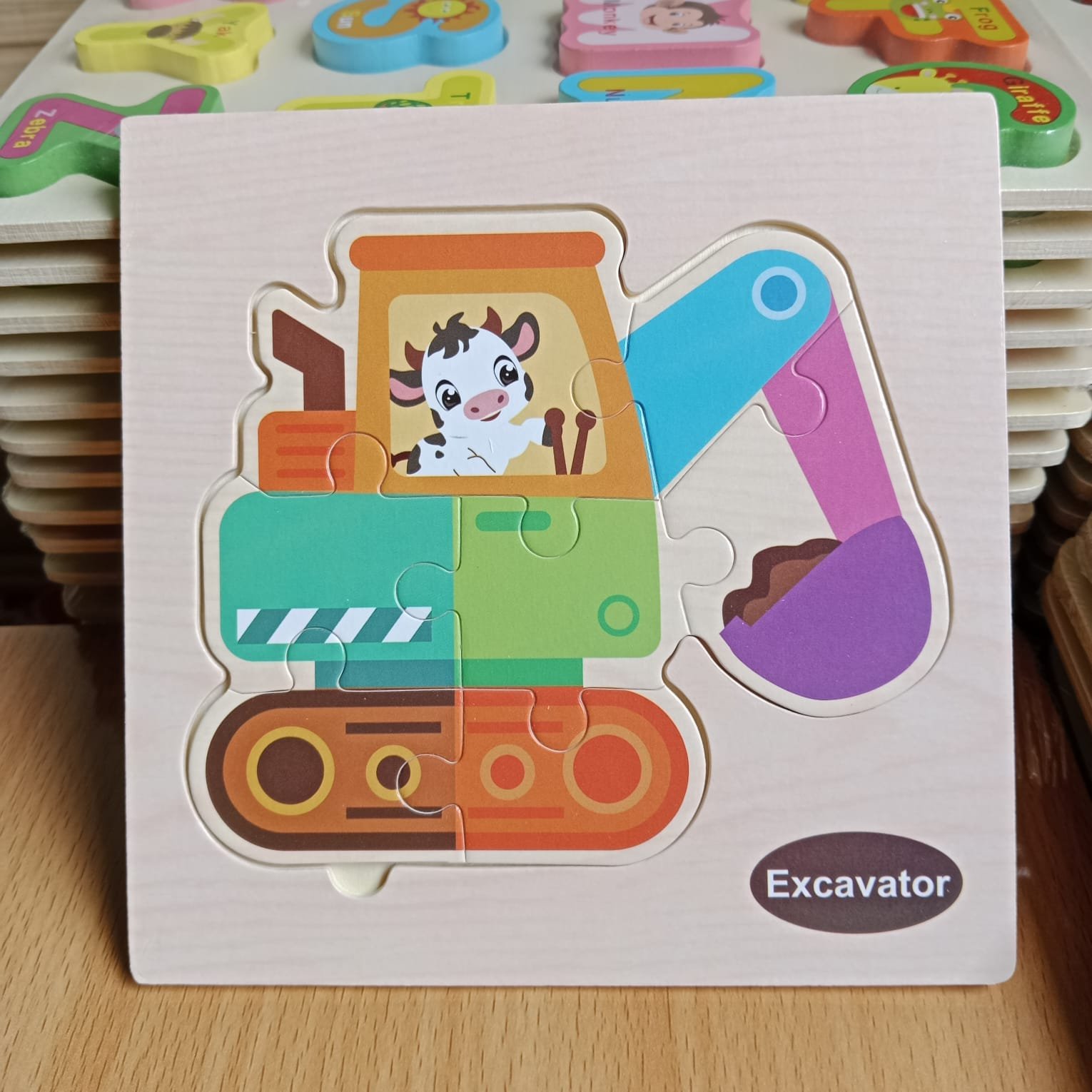 WhatsApp Image 2026-08-15 at 6.20.56 PM (1) 15cm Wooden puzzle New Excavator - Image 1