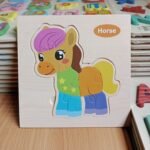 15cm Wooden puzzle New Horse