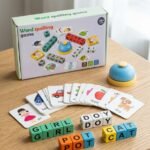 Wooden Spelling Game with bell